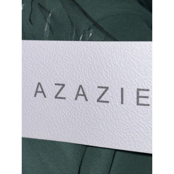 Azazie Millie Dark Green Chiffon Bridesmaid Maxi Dress A12 NWT Wedding Formal - Picture 10 of 15